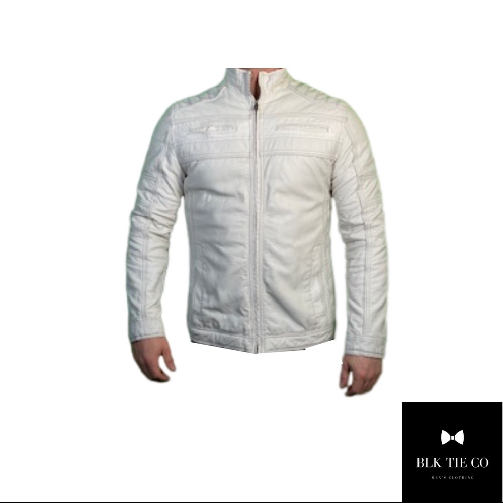 Leather Bomber Jacket - Like New - Athletic fit